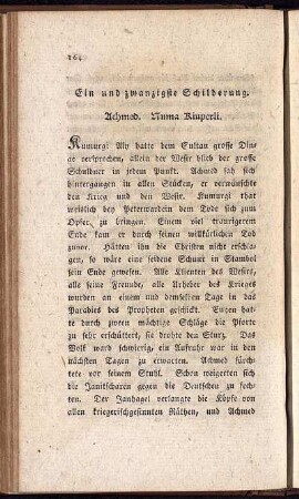 Ein und zwanzigste Schilderung.