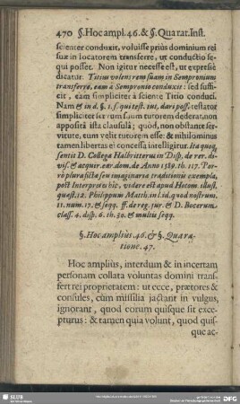 §. Hoc ampliùs. 46. & §. Qua ratione. 47.
