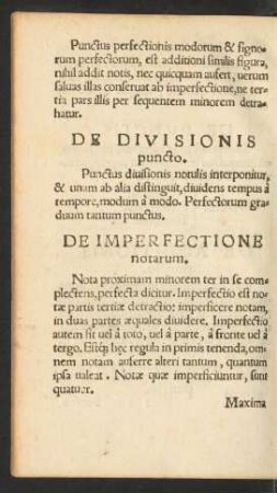 De Divisionis puncto.