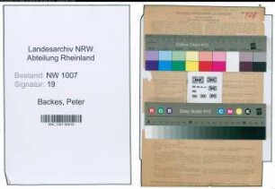 Entnazifizierung Peter Backes , geb. 20.11.1898 (Chemiker)
