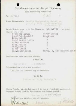 Humbrecht, Sophie