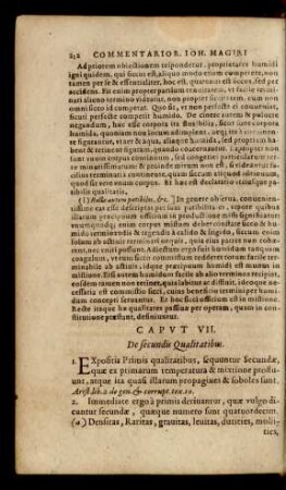 Caput VII. De secundis Qualitatibus.