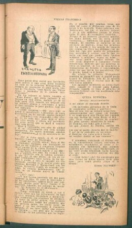 Una nueva escuela literaria : Firmas francesas