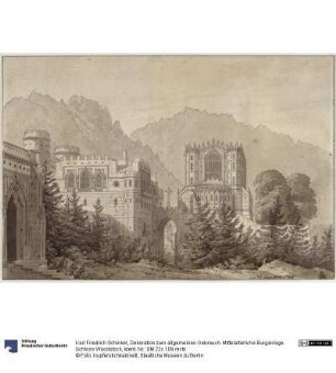 Dekoration zum allgemeinen Gebrauch. Mittelalterliche Burganlage. Schloss Woodstock