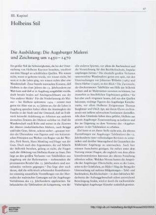 III. Kapitel: Holbeins Stil
