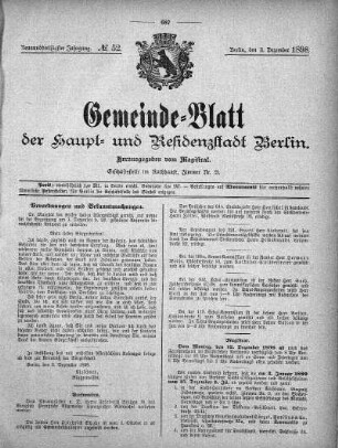 1898,52: No. 52, 11. Dezember 1898