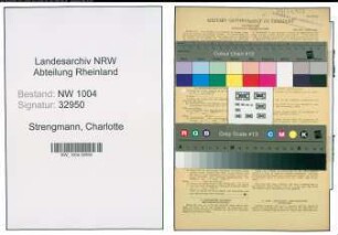 Entnazifizierung Charlotte Strengmann , geb. 31.03.1919 (Bueroangestellte)