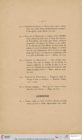 Verrerie (Nr. 81 - 90)