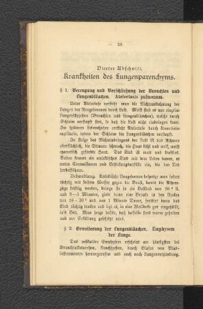 § 2. Erweiterung der Lungenbläschen. Emphysem der Lunge.