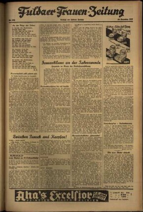 Zweite Ausgabe vom Mittwoch, den 29. Dezember 1937.
