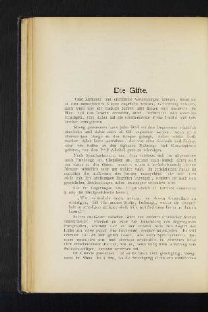 Die Gifte.