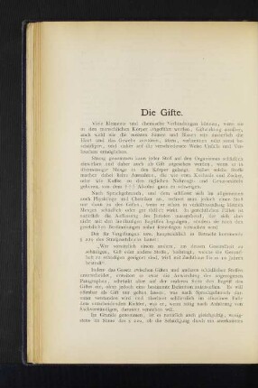 Die Gifte.