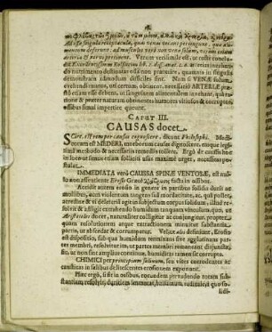 Caput III. Causas docet.