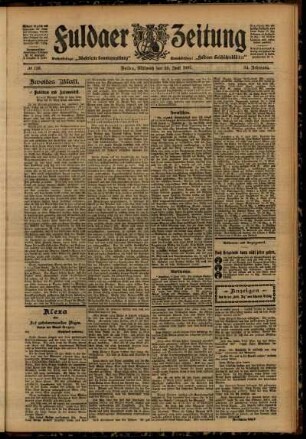 Zweite Ausgabe vom Mittwoch, den 19. Juni 1907.