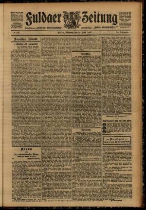 Zweite Ausgabe vom Mittwoch, den 19. Juni 1907.
