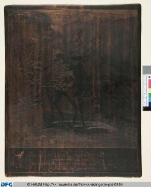 Disen Hirsch Haben Ihro Hochfürstl. Durchl. Carl Alexander Herzog zu Würtenberg Anno 1735 denn 22. Aug. selbst geschossen