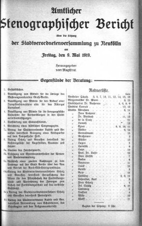 9. Mai 1919