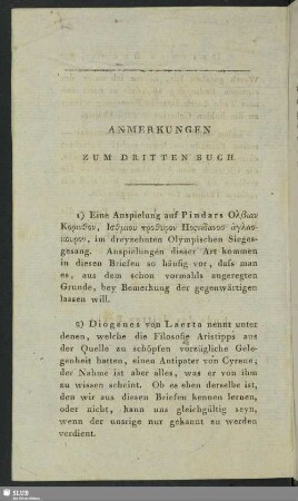 Anmerkungen zum Dritten Buch
