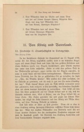 III. Von König und Vaterland