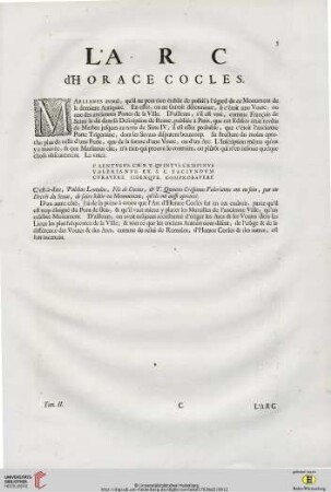 L’Arc d’Horace Cocles