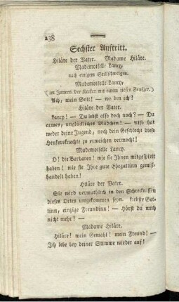 Sechster Auftritt. - Zwölfter und letzter Auftritt.