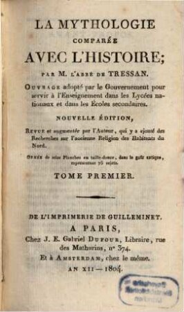 La mythologie comparée avec l'histoire, 1