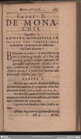 Caput X. De Monachis