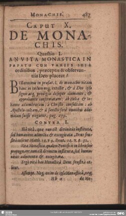 Caput X. De Monachis