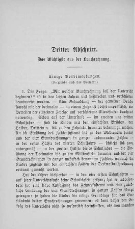 Dritter Abschnitt. Die Bruchrechnung.