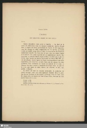 Planche XXVII Croix Art Limousin, Milieu Du XIIIe Siècle