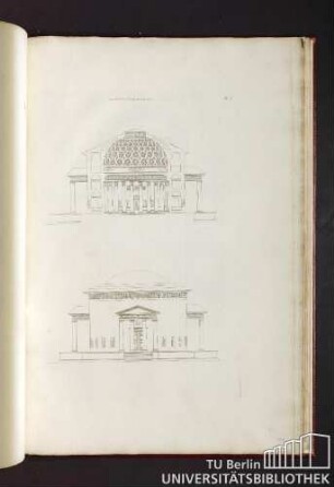 Pl. 6. Coupe et élévation de la chapelle de Mr Sobre.