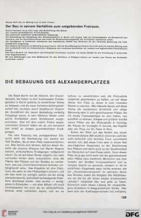 4: Die Bebauung des Alexanderplatzes