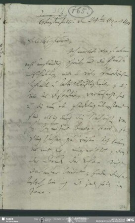 Eigenh. Brief von Friedrich von Schlegel an August Wilhelm von Schlegel, Weißenfels, 24.03.1801