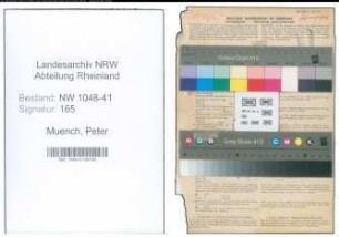 Entnazifizierung Peter Muench , geb. 02.01.1897 (Polizist)