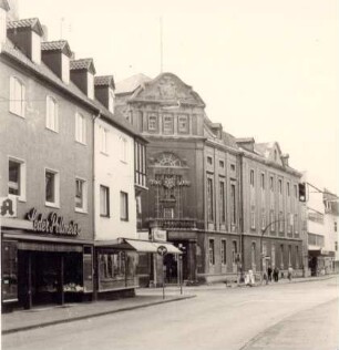 Blick in die Lange Str. im Herbst 1976. Detmold. Lange Str. Papierabzug