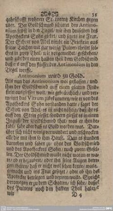 Antimonium wird zu Gold.