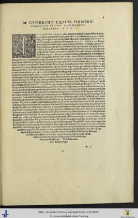 Generoso Equiti Domino Francisco Dilpho Sigismundus Gelenius S. P. D.