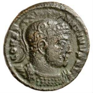 Münze, Follis, Aes 3, 320 n. Chr.