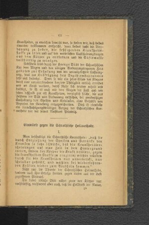 Einwürfe gegen die Schrothische Heilmethode.