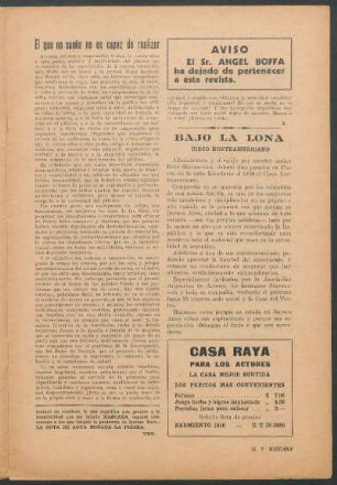 Bajo la lona : Circo norteamericano