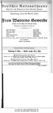 Frau Warrens Gewerbe