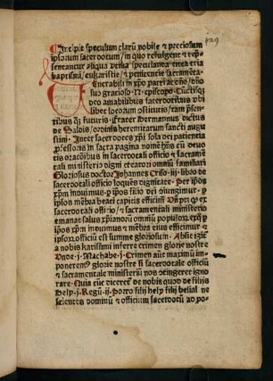 129r-144v, Speculum sacerdotum de tribus sacramentis principalibus