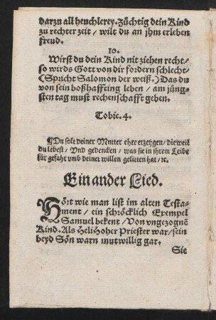 Ein ander Lied. ||