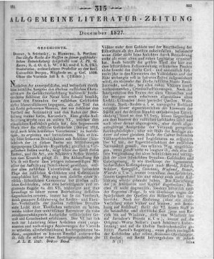 Ewers, [J. P.] G.: Das älteste Recht der Russen in seiner geschichtlichen Entwicklung dargestellt. Dorpat: Sticinsky; Hamburg: Perthes 1826