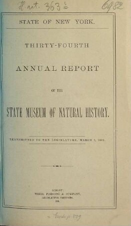 Annual report. 34. 1881