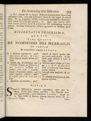 353-362, Dissertatio Trigesima