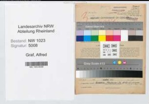 Entnazifizierung Alfred Graf , geb. 12.01.1904 (Bauinspektor)