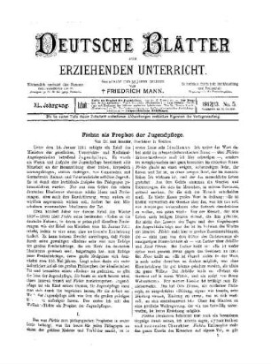 Fichte als Prophet der Jugendpflege