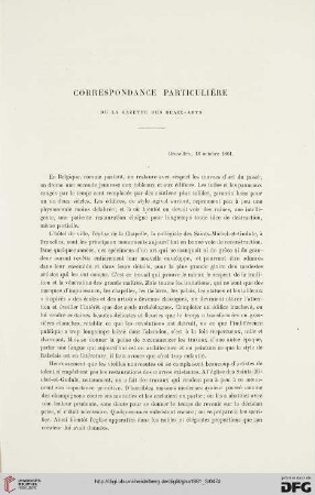 11: Correspondance particulière de la Gazette des Beaux-Arts