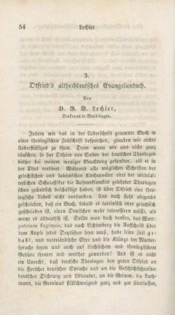 54-90 Otfried's althochdeutsches Evangelienbuch : erster Artikel